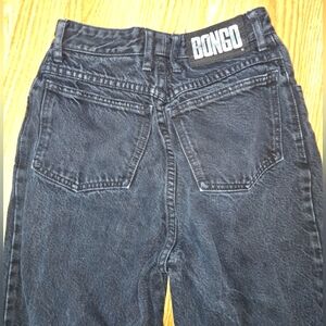 90s Bongo Black Denim Womens High-Waisted Jeans Size XS Retro Grunge Rock